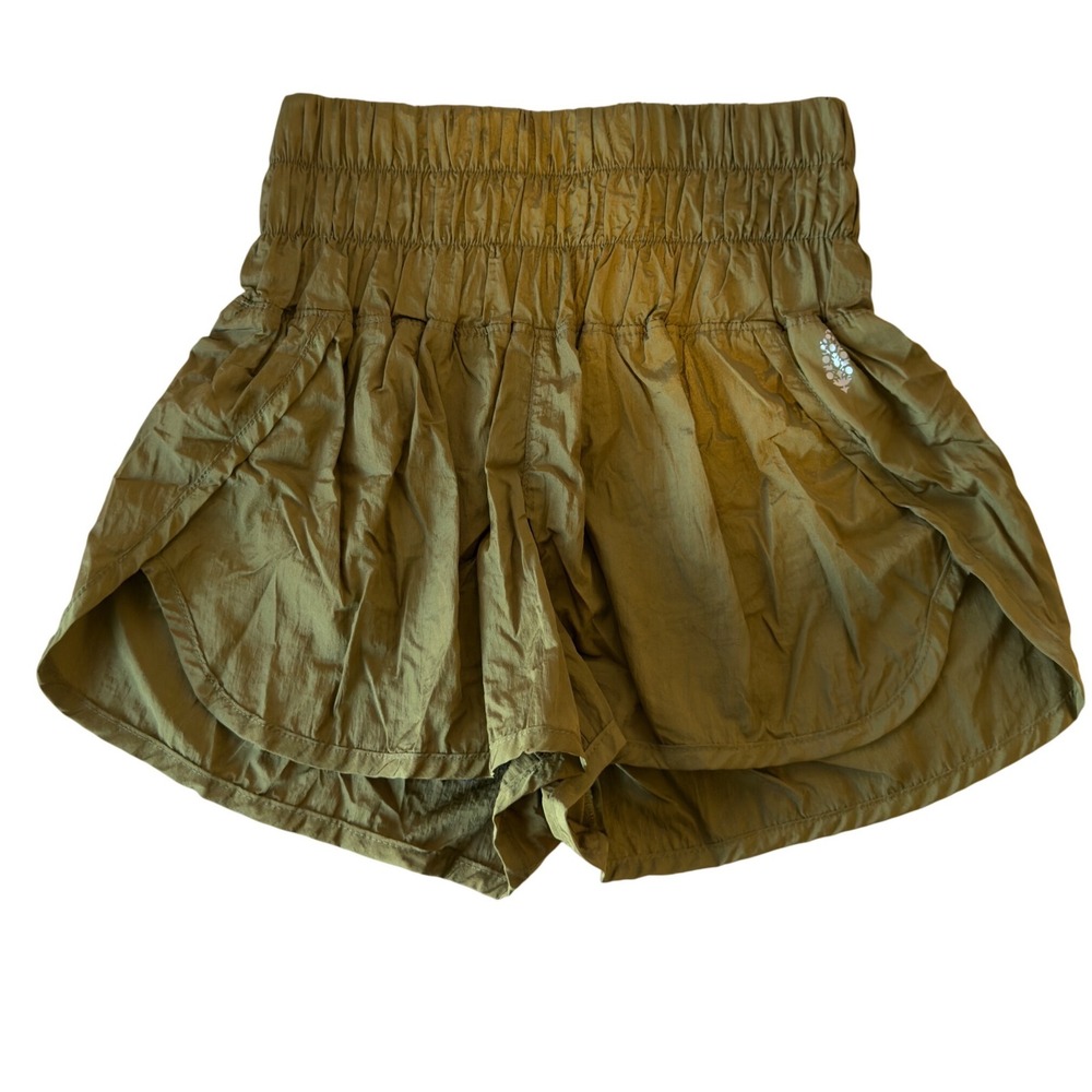 Free People FP Movement The Way Home Workout Athletic Shorts Size XS Olive Green